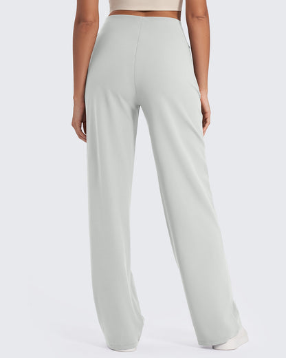 Women's High-Waist Pleated Wide-Leg Pants
