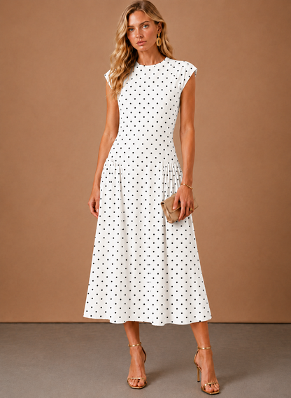 Areleon Women's Polka Dot Midi Dress