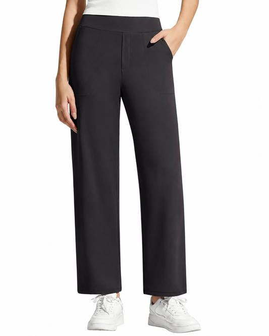 Women's Ankle-Length Casual Dress Pants Faux Fly