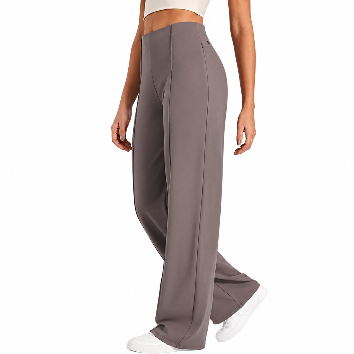 Women's High-Waist Pleated Wide-Leg Pants